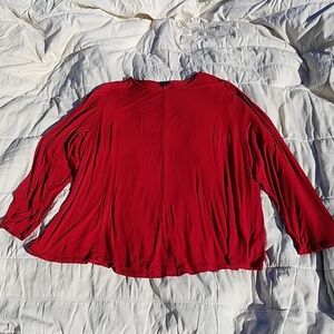 J Jill red tunic 4x long sleeve